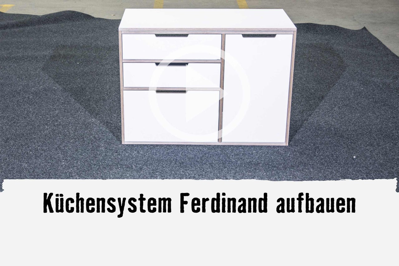 
			Küchenschrank mit Schubladen und einer Tür
		