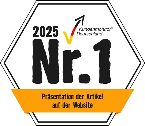 Kundenmonitor Deutschland Auszeichnung 2025: Nummer 1 Präsentation der Artikel auf der Webseite