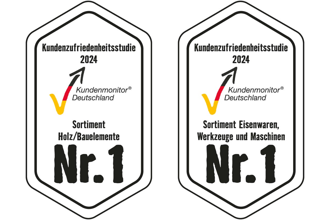 Kundenzufriedenheitsstudie 2024 für Holz und Bauelemente sowie Eisenwaren, Werkzeuge und Maschinen