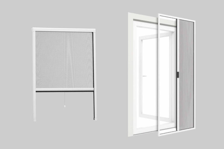 Insektenschutzrollos und Insektenschutzschiebetür