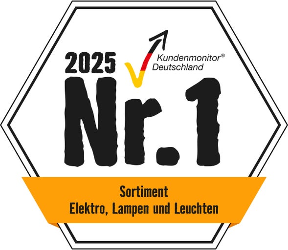 Kundenmonitor Deutschland Nummer 1 Sortiment Elektro, Lampen und Leuchten 2025