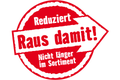 Icon für reduzierte Artikel: Raus damit! Nicht länger im Sortiment.
