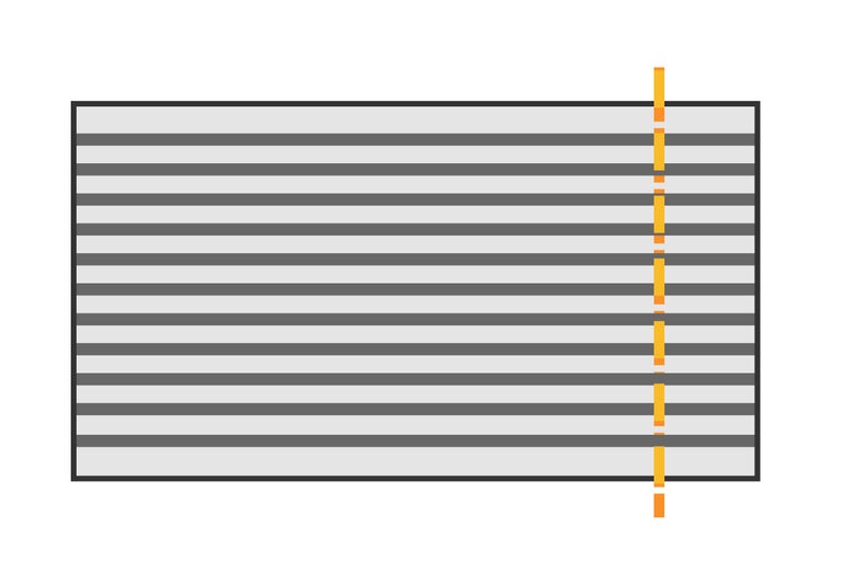 Symbol für die Kürzbarkeit der Breite.