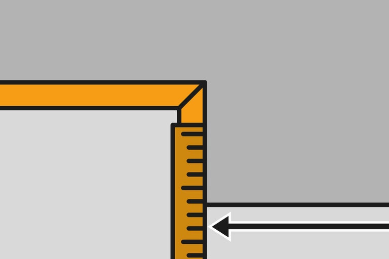 Illustration eines Winkelmessers mit Messpfeil