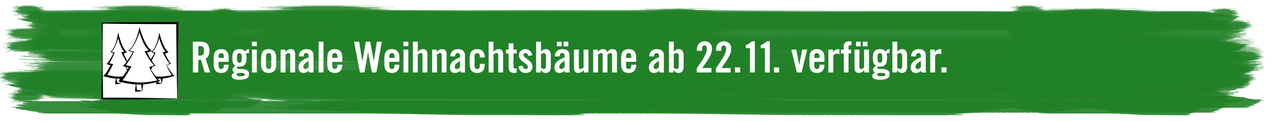 Regionale Weihnachtsbäume ab 17.11. verfügbar