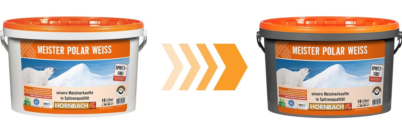 Eimer Meister Polar Weiss Innenfarbe mit zehn Liter Inhalt