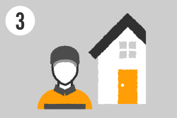 Symbol für Serviceleistung rund ums Haus mit Handwerker