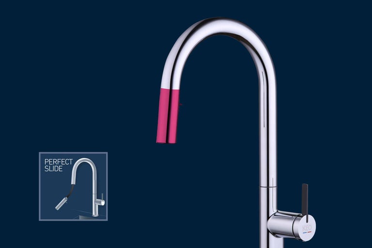 Küchenarmatur mit hohem Auslauf und Perfect Slide Funktion