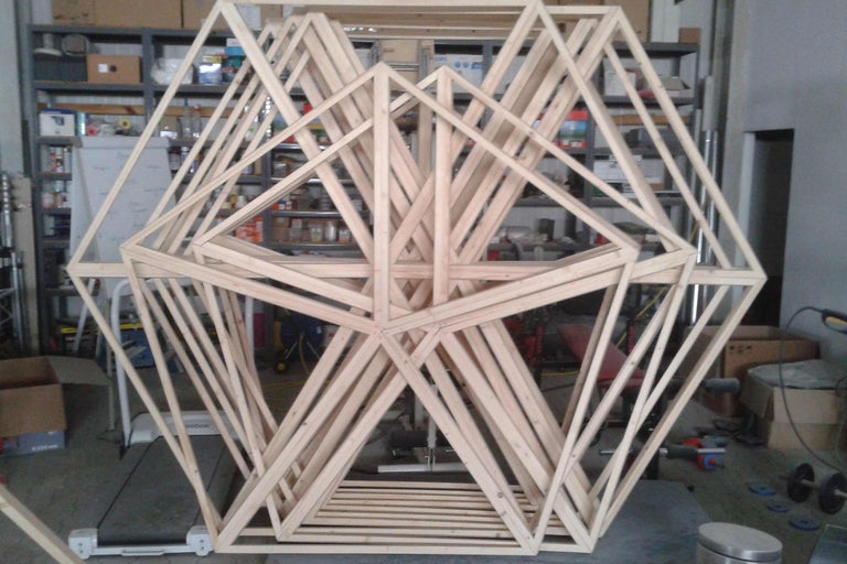 Hölzerne, geometrische Konstruktion