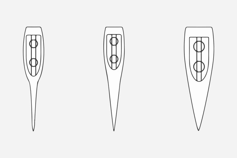 Drei Stecheisen unterschiedlicher Form