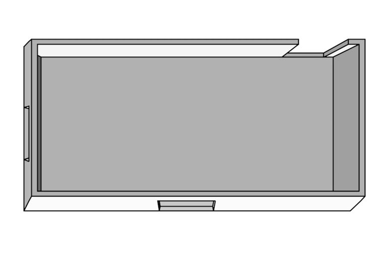 Leerer Schubkasten für Aufbewahrung