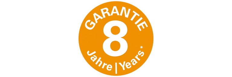 Acht Jahre Garantie Siegel