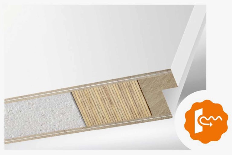 Querschnitt einer Trittschalldämmung