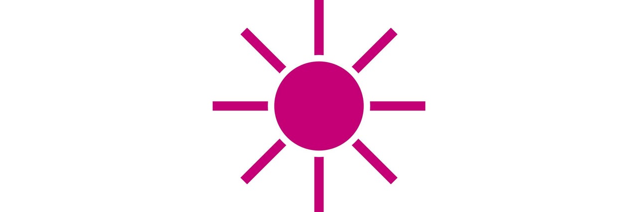 Symbol für Lichtechtheit: Sonne