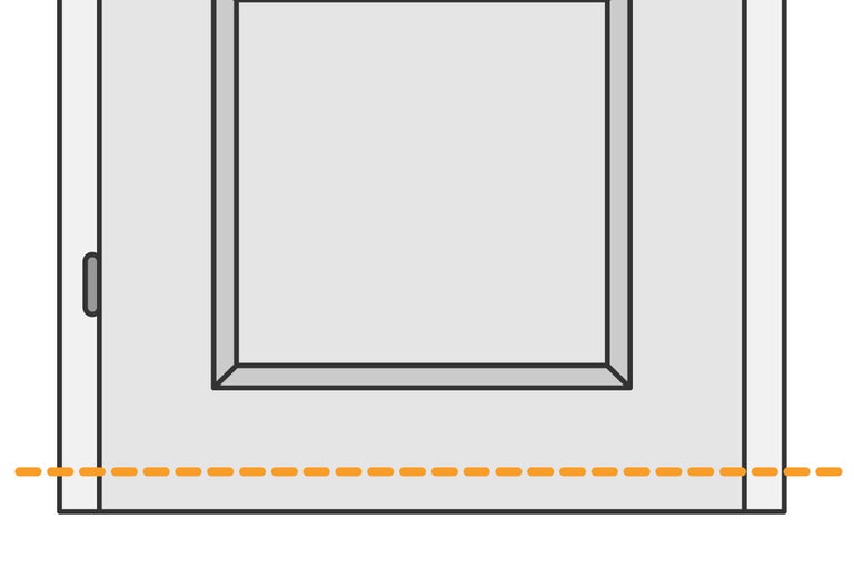 Grafische Darstellung Zuschnitt-Leistung: Türenkürzung