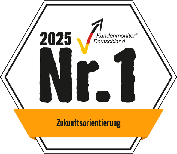 Kundenmonitor Deutschland Siegel für Zukunftsorientierung 2025