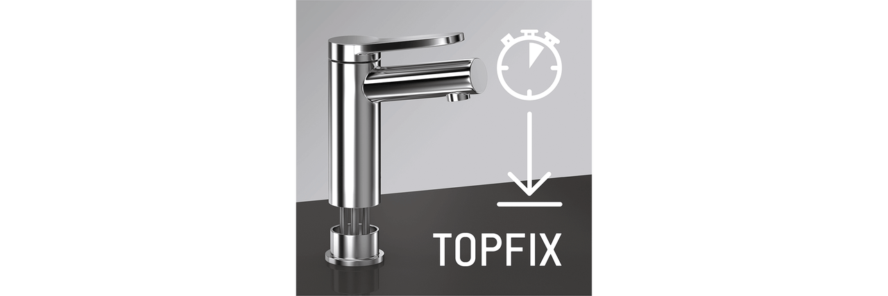 Einhandmischbatterie mit Schnellmontagesystem