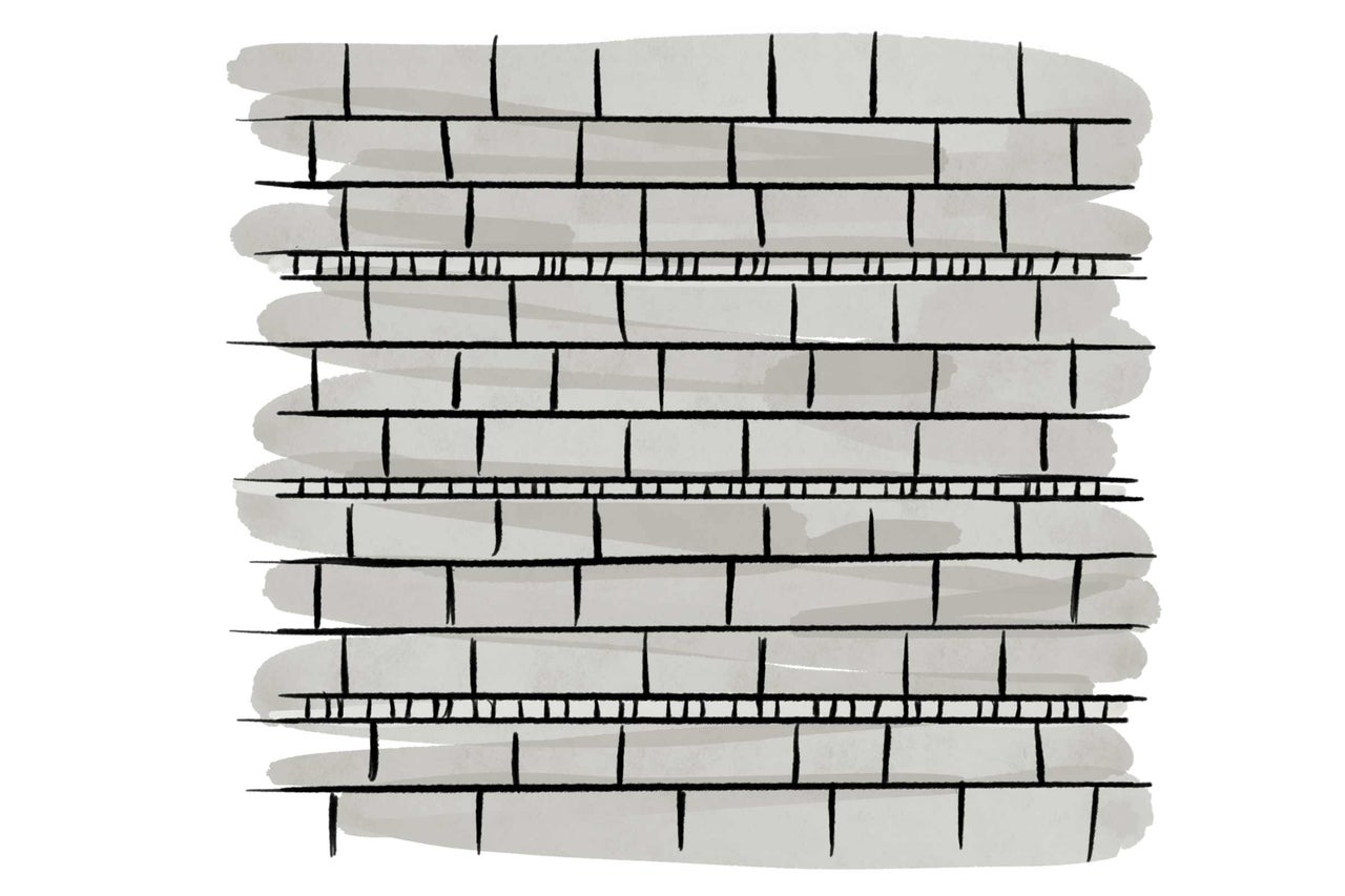 Illustration einer Ziegelwand