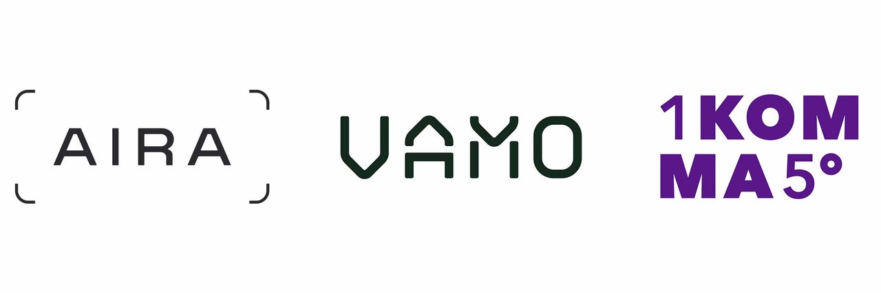 Logos von Aira, Uayo und 1Komma5 Grad