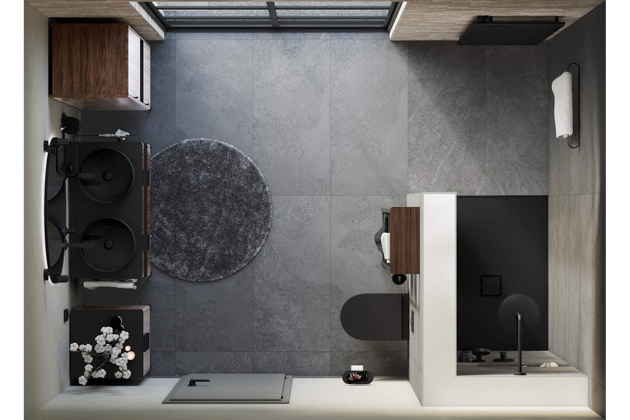 Badkonzept Tokio Grundriss Duschbad