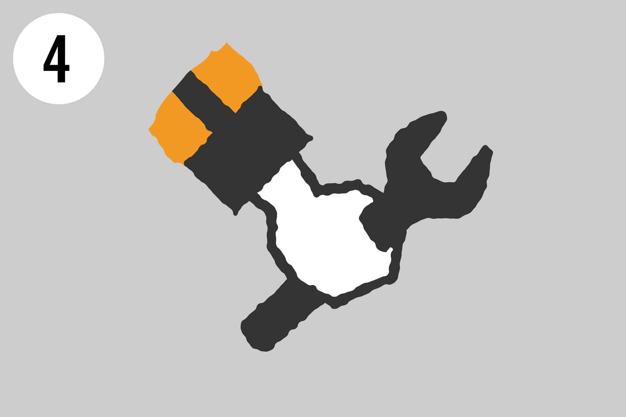 Symbol für Installationsservice mit Pinsel und Schraubenschlüssel
