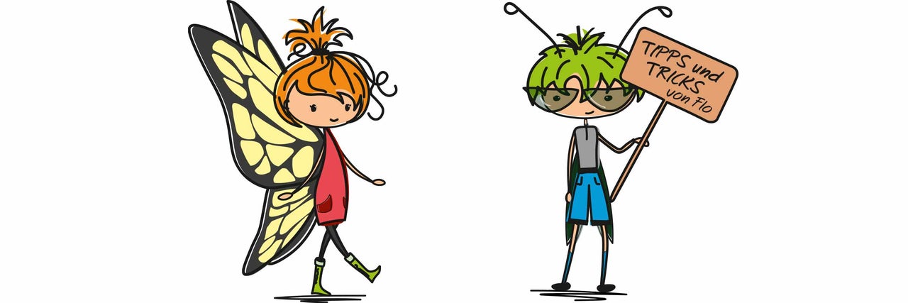Illustration mit Tipps und Tricks von Flo
