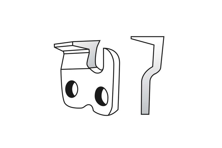 Zeichnung eines Sägekettenschärfers