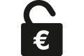 Grafische Darstellung eines Vorhängeschlosses mit Eurozeichen Grafische Darstellung eines Vorhängeschlosses mit Eurozeichen