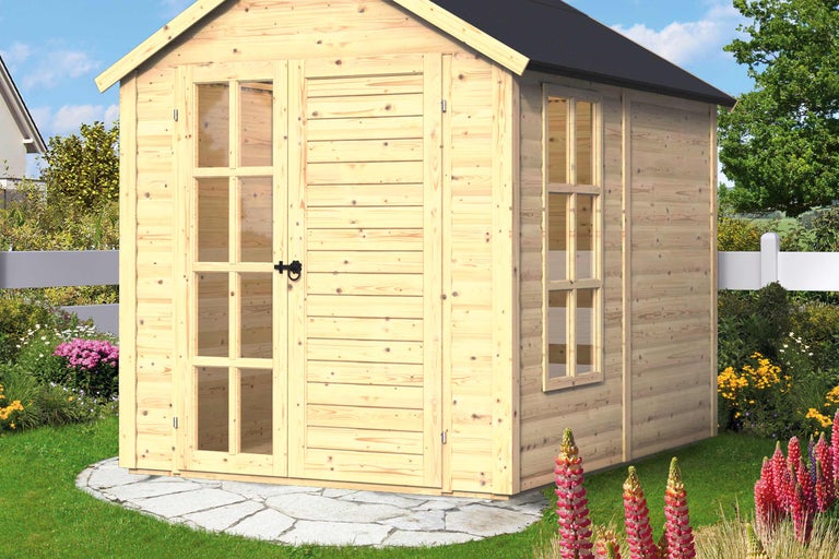 Holzgartenhaus mit Doppeltür und Fenster für den Außenbereich