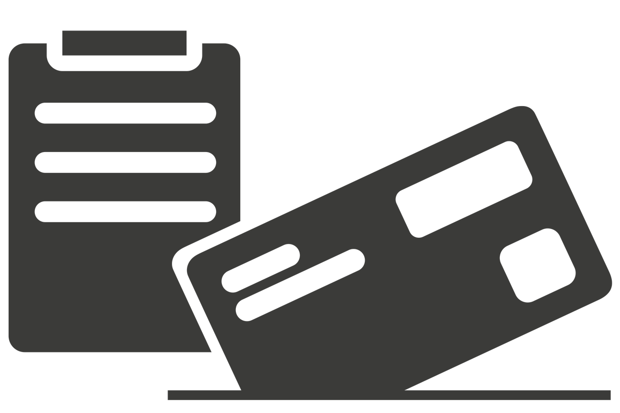 Symbol für Kreditkarte und Dokument