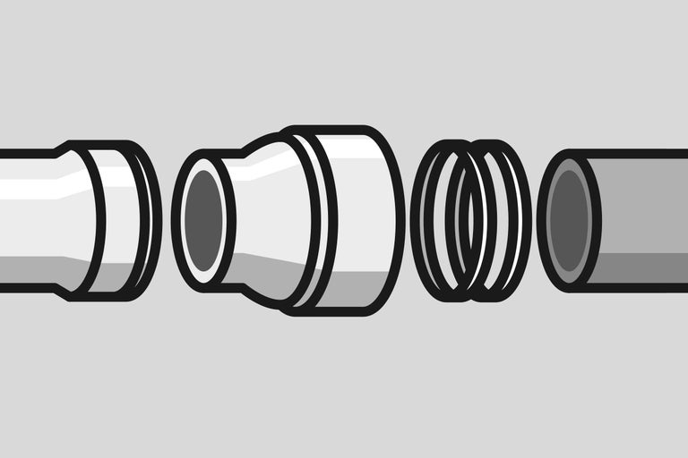 Explosionszeichnung einer Rohrverbindung