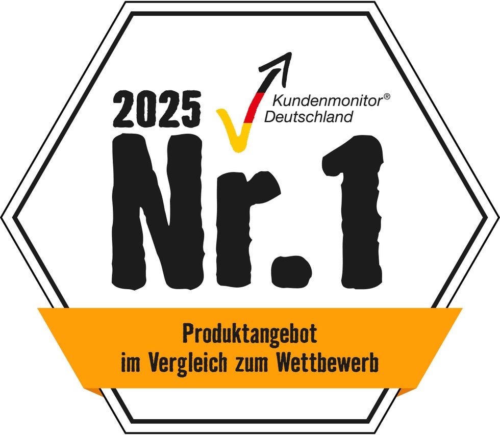 Kundenmonitor Deutschland Nummer 1 Produktsortiment im Vergleich zum Wettbewerb
