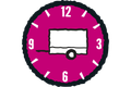 Symbol für Mietanhänger: Anhänger mir Uhr Symbol für Mietanhänger: Anhänger mir Uhr