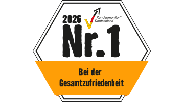 Icon Kundenmonitor 2025: Auszeichnung | Nr.1 bei der Gesamtzufriedenheit