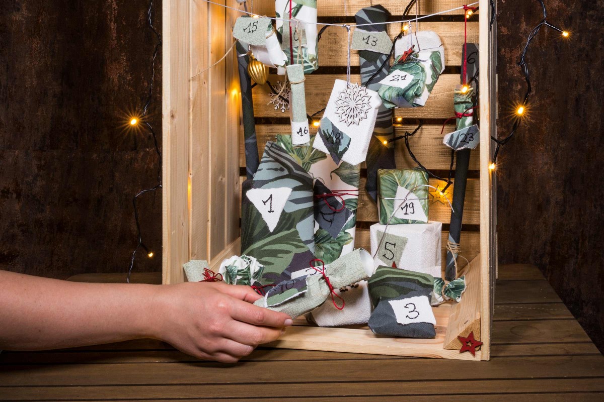 Adventskalender DIY Adventskalender aus Holzkiste HORNBACH