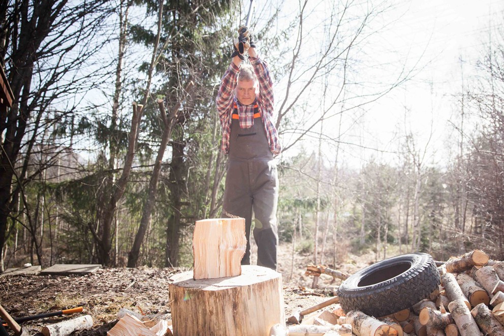 Richtig Aushaolen ist die halbe Miete beim Holz hacken Richtig Aushaolen ist die halbe Miete beim Holz hacken