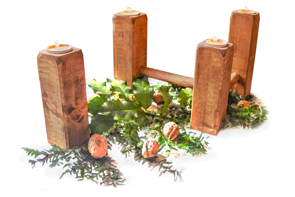 Adventskranz selber bauen Illu Adventskranz selber bauen Illu
