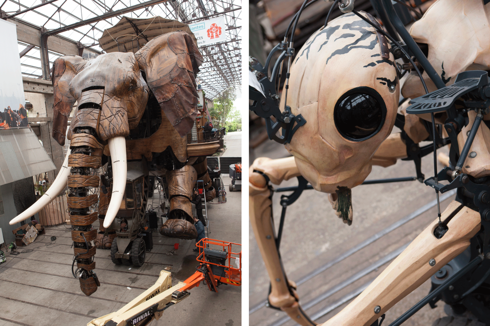 Maschinentiere Elefant und Ameise