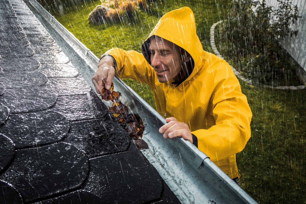 Du lässt Dich vom Regen nicht niederschlagen.