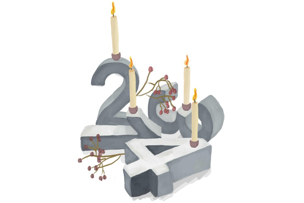 Adventskranz aus Beton Adventskranz aus Beton