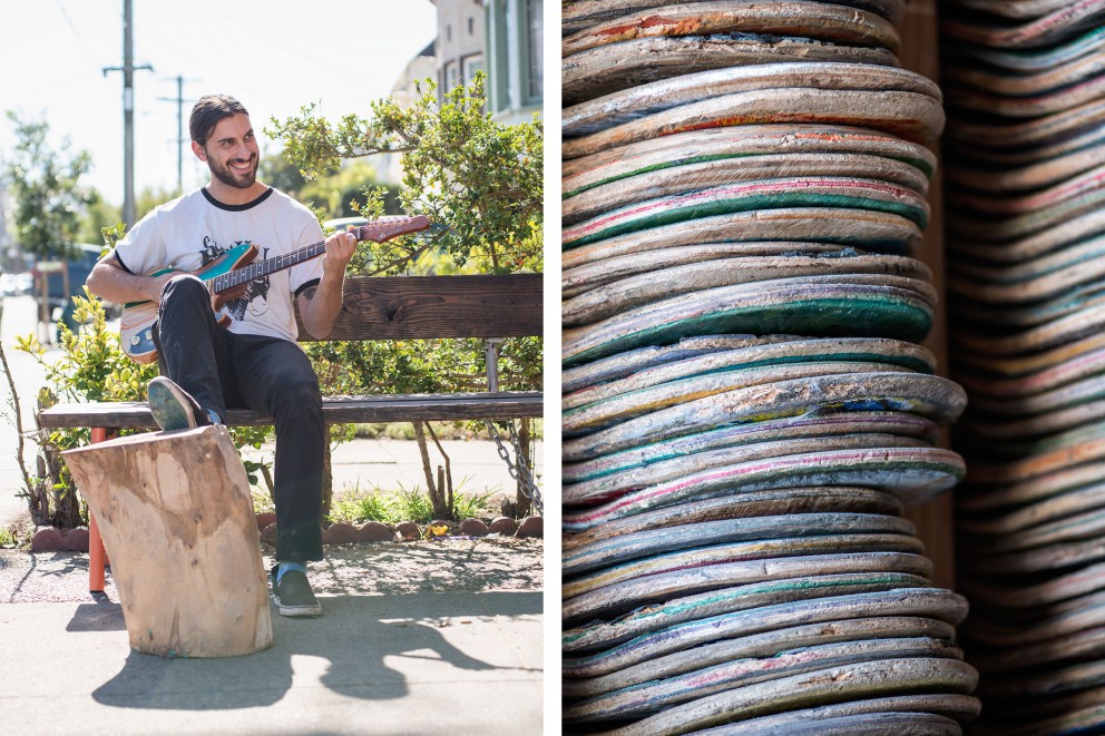 Gitarren Gott verarbeitet alte Skateboards zu Gitarren Gitarren Gott verarbeitet alte Skateboards zu Gitarren
