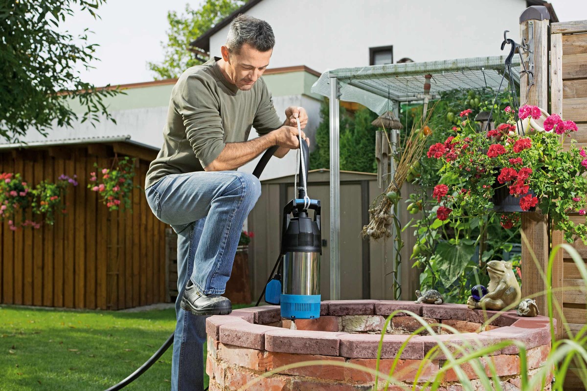 Manuelle Wasserpumpe Garten Schwengelpumpe Edelstahl Handwasserpumpe für  Grundwasser bis zu 8 m Tiefe : : Garten
