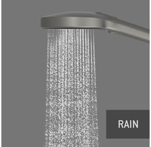 Handbrause mit Wasserstrahl im Regenmodus