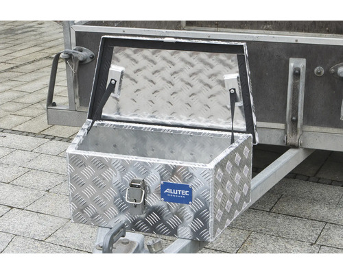 Alutec Münchinger Werkzeugkiste für Anhänger, geöffnet