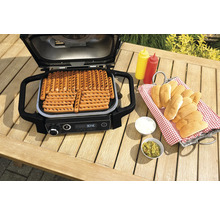 Ninja Woodfire Outdoor Elektrogrill Heißluftfritteuse Airfryer Smoker Räucherbox, 6 Kochfunktionen, 2,4 kW Modell OG701