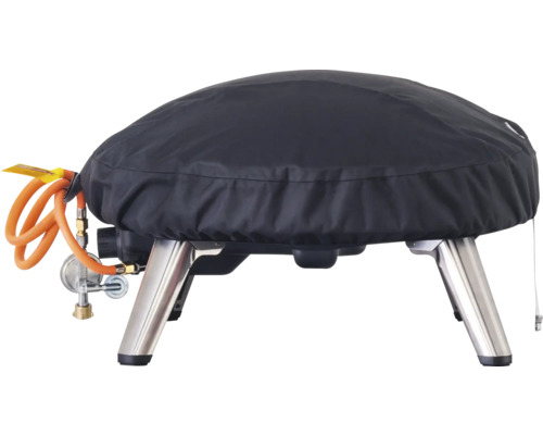 Gasgrill mit Abdeckung und Gasleitung