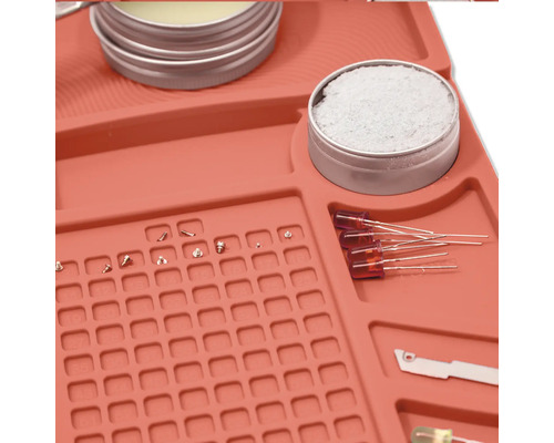 Silikon Reparaturmatte mit Fächern und Werkzeugen