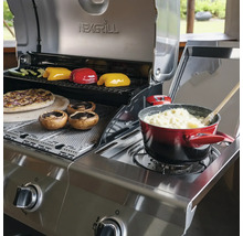 Gasgrill Nexgrill 4B Evolution schwarz 4 Brenner 3,23 kW Grillfläche 44x64 cm + Seitenbrenner inkl. Ablage, Deckelthermometer, Fettauffangschale, Grillbesteckhalter, Seitentisch, Warmhalterost