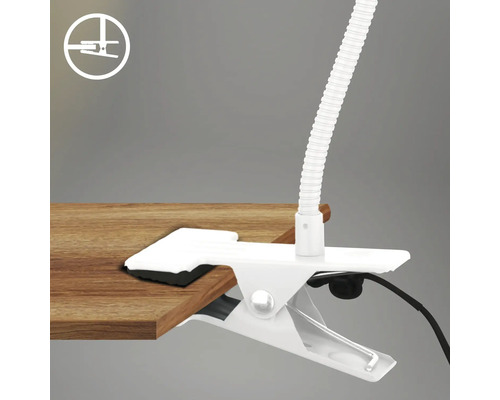 Klemmlampe zur Befestigung an einer Tischplatte