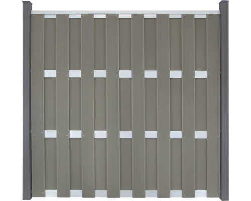 Zaunelement aus Kunststoff mit gerader Bauform